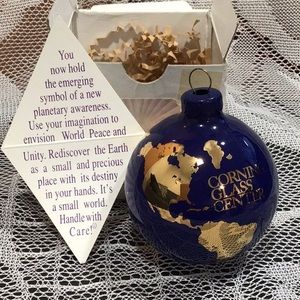 NIB Planet Earth Art 22K Gold Ornament